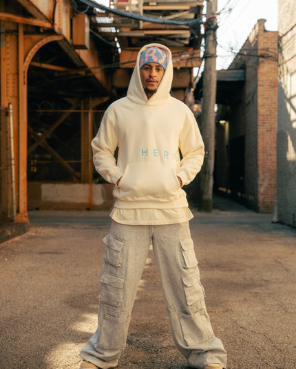Bleu Aqua Cream Hoodie