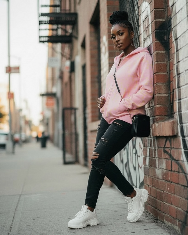 Light Pink Zip-Up Jacket