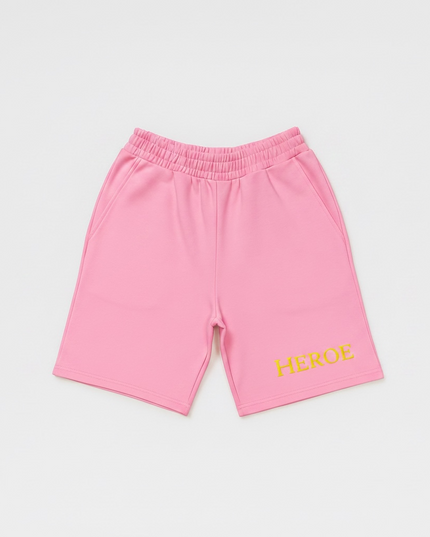 Soft Pink Cotton Fleece Shorts