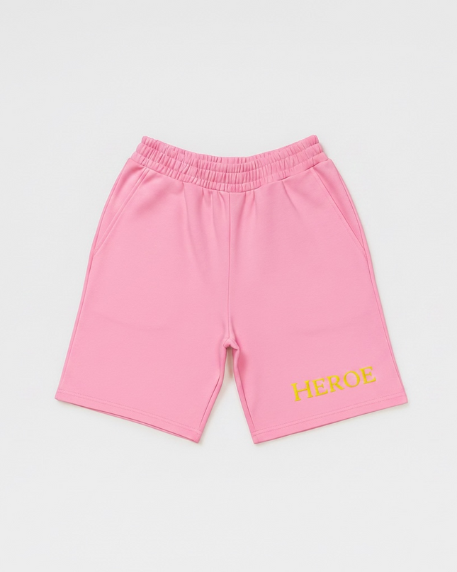 Soft Pink Cotton Fleece Shorts