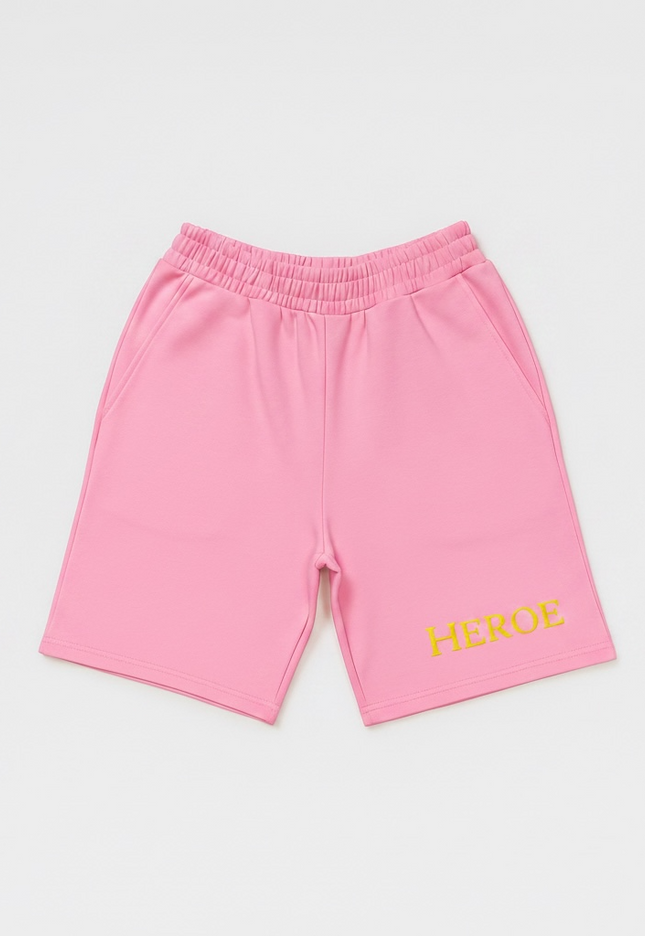 Soft Pink Cotton Fleece Shorts